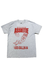 Grande Assiette Ballin Vol.4 T-shirt Grey & Red